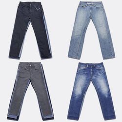 Jean en denim à jambe droite (HS-52)