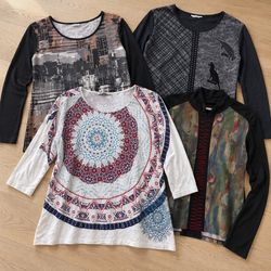 Desigual Printed Long Sleeve Tops y2k