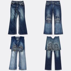 CR13187 Vintage Miss Me Flare Jeans