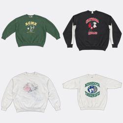 Auswahl an Vintage-Grafik-Crewneck-Sweatshirts