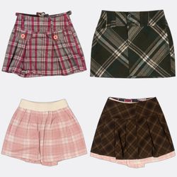 Hollister Plaid Mini Skirts Lot