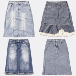 Y2K Women Denim Skirts RE-3959