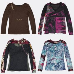 Women Printed Wrap Blouses