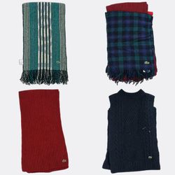 Lacoste Knitted and Woven Scarves