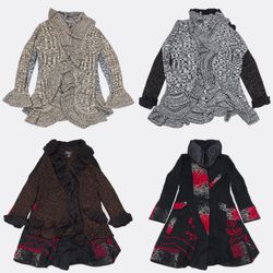 Ruffle Front Knitwear Cardigans
