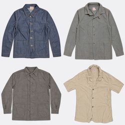 Vintage French Workwear Chore Jackets
