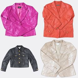 Yv1260 Leather Suit Jackets and Blazers Selection
