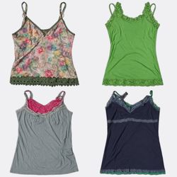 Lot de camisoles à bretelles en dentelle pour femm..