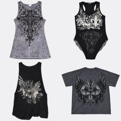 Th47 baby tees mix -5p 16/11/26 Affliction Vans Pr..