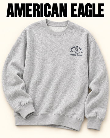 nwt american eagle women's crew sweatshirt - small logo - style 2665