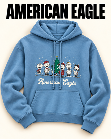 nwt american eagle women's hoodie - peanuts print - style 2428