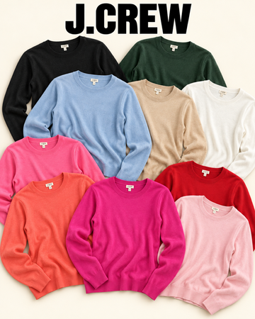nwt j.crew Damen Teddie Rundhals-Pullover (feiner Strick)