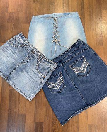 avg-03307 y2k style denim skirts