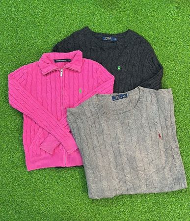 av-12311 ralph lauren cable knit sweaters | Vintage Wholesale ...