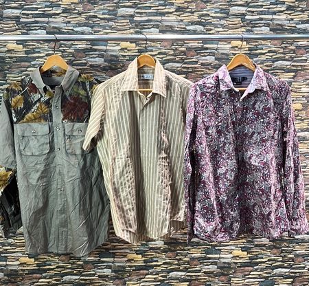 av-12344 chemises boutonnées vintage non marquées