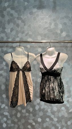 avg-03518 shades of black y2k style slip dress