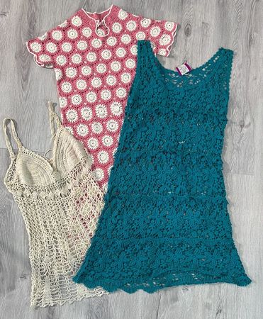 vestido de crochê estilo Y2K avg-03535