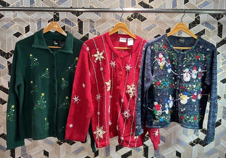 avg-03620 y2k Stil Weihnachtsstrickjacke Pullover