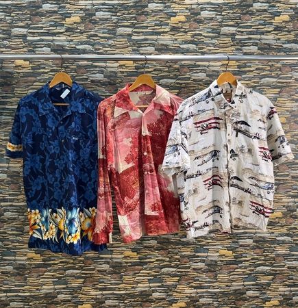 av-11864 camisas hawaiianas / de praia