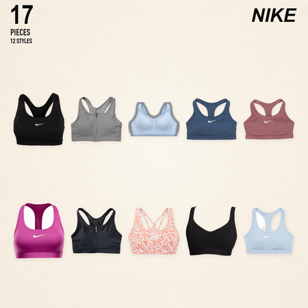 NWT nike women's sports bras - 17 pieces