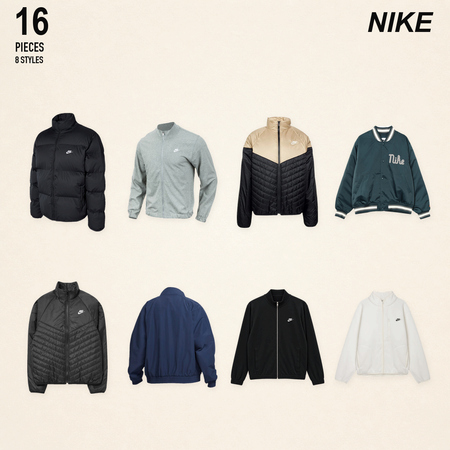 NWT t nike men's jackets - 16 pieces