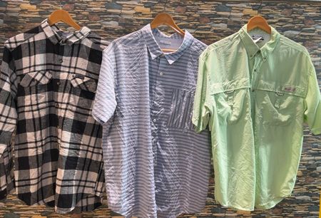 av-10821 columbia button-up shirts