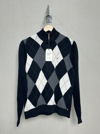 #12-b3 suéter tommy hilfiger atacado lote de roupas usadas - 15 pcs - grau ab